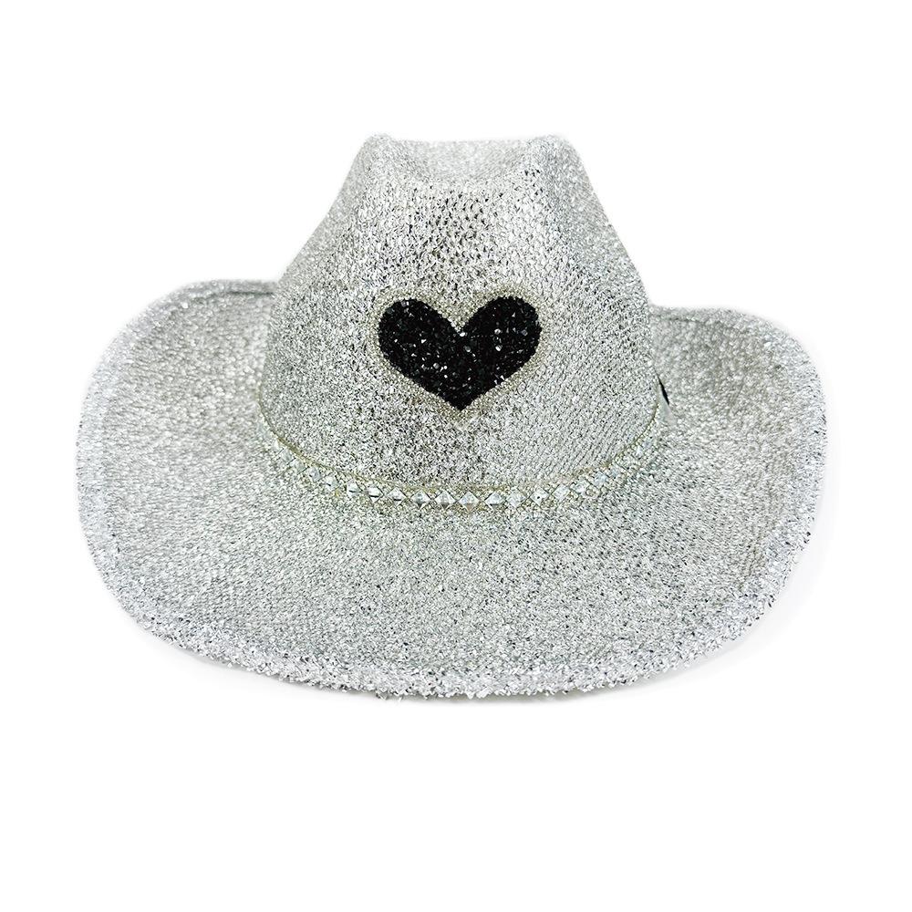 Love Glittering Powder Cap Western Stage Show Hat Fashion Cowgirls Cap for Men Women срібний
Love Glittering Powder Cap Western Stage Show Hat Fashion Cowgirls Cap for Men Women срібний