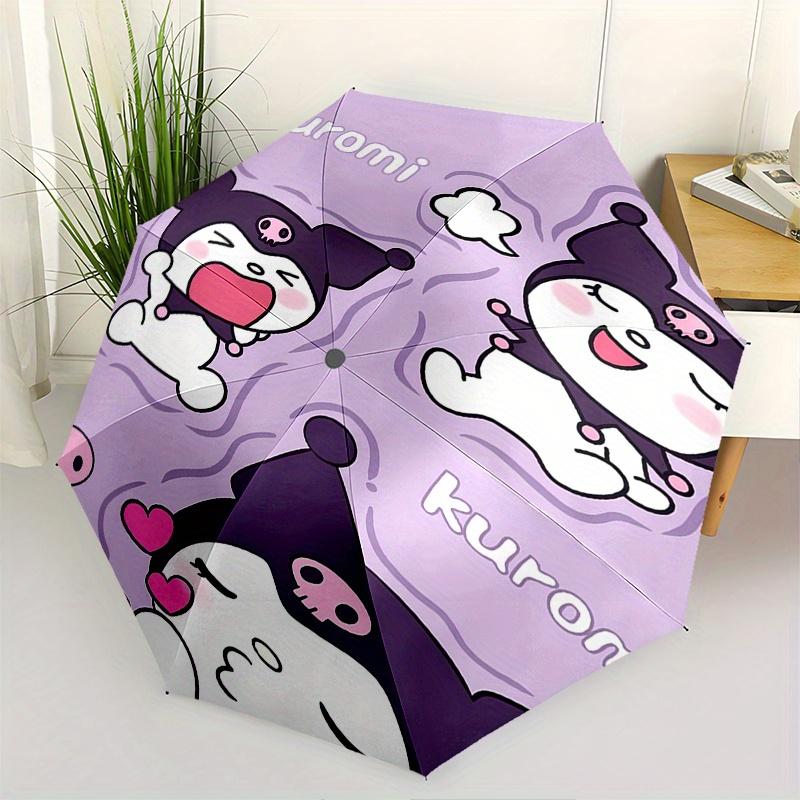 Kuromi,Cute Automatic Folding Umbrella-Simple 8-Rib Design, Bright Cartoon Pattern, Durable Iron Frame, Suitable For Travel, Outdoor, Beach-
Kuromi,Cute Automatic Folding Umbrella-Simple 8-Rib Design, Bright Cartoon Pattern, Durable Iron Frame, Suitable For Travel, Outdoor, Beach-