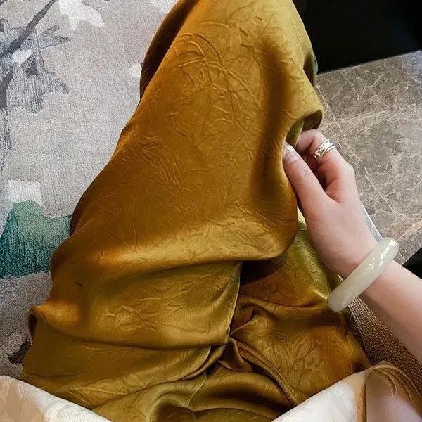 Women s High Waist Ice Silk Jacquard Wide-Leg Pants - Chinese Style Summer Casual L
Women s High Waist Ice Silk Jacquard Wide-Leg Pants - Chinese Style Summer Casual L