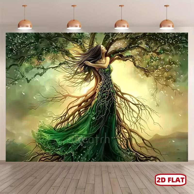 2D Magical Tree of Life Goddess Green Nature Photography Background 47.2x31.5inch/120*80cm
2D Magical Tree of Life Goddess Green Nature Photography Background 47.2x31.5inch/120*80cm