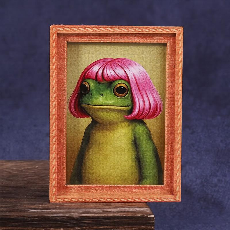 Playful Fridge Magnet Frog Refrigerator Sticker Wood Artistic Photo Framed Creative Frog Small Magnets Decoration
Playful Fridge Magnet Frog Refrigerator Sticker Wood Artistic Photo Framed Creative Frog Small Magnets Decoration