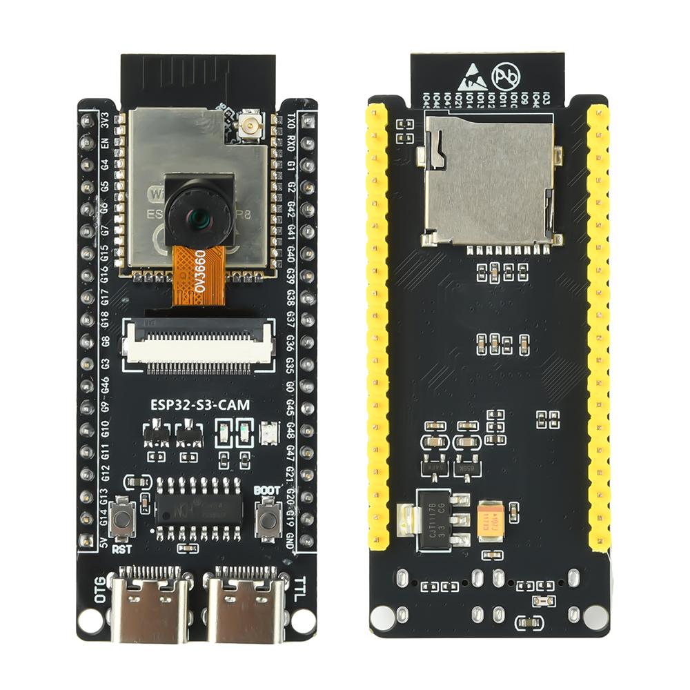 ESP32-S3-CAM Development Board Wifi Bt Core Board With Ov3660 Camera Module Onboard Esp32-S3-N16R8 Module Ch340 Dual Type-C
ESP32-S3-CAM Development Board Wifi Bt Core Board With Ov3660 Camera Module Onboard Esp32-S3-N16R8 Module Ch340 Dual Type-C
