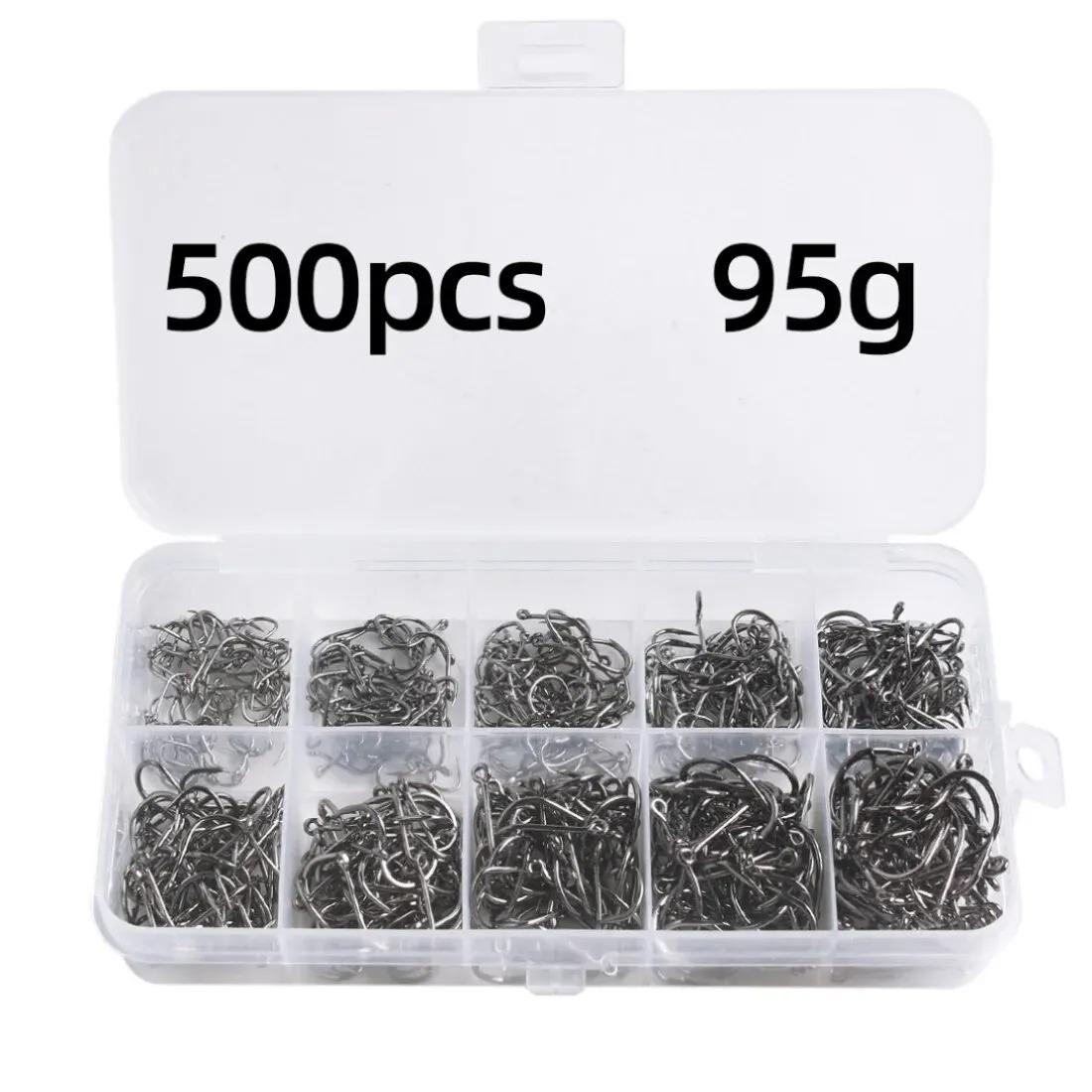 500 PCS/Box Set Boxed 3#-12# 50Pcs Each Fishing Hooks Set High Carbon Steel Barbed FishHooks for Saltwater Freshwater Fishing
500 PCS/Box Set Boxed 3#-12# 50Pcs Each Fishing Hooks Set High Carbon Steel Barbed FishHooks for Saltwater Freshwater Fishing