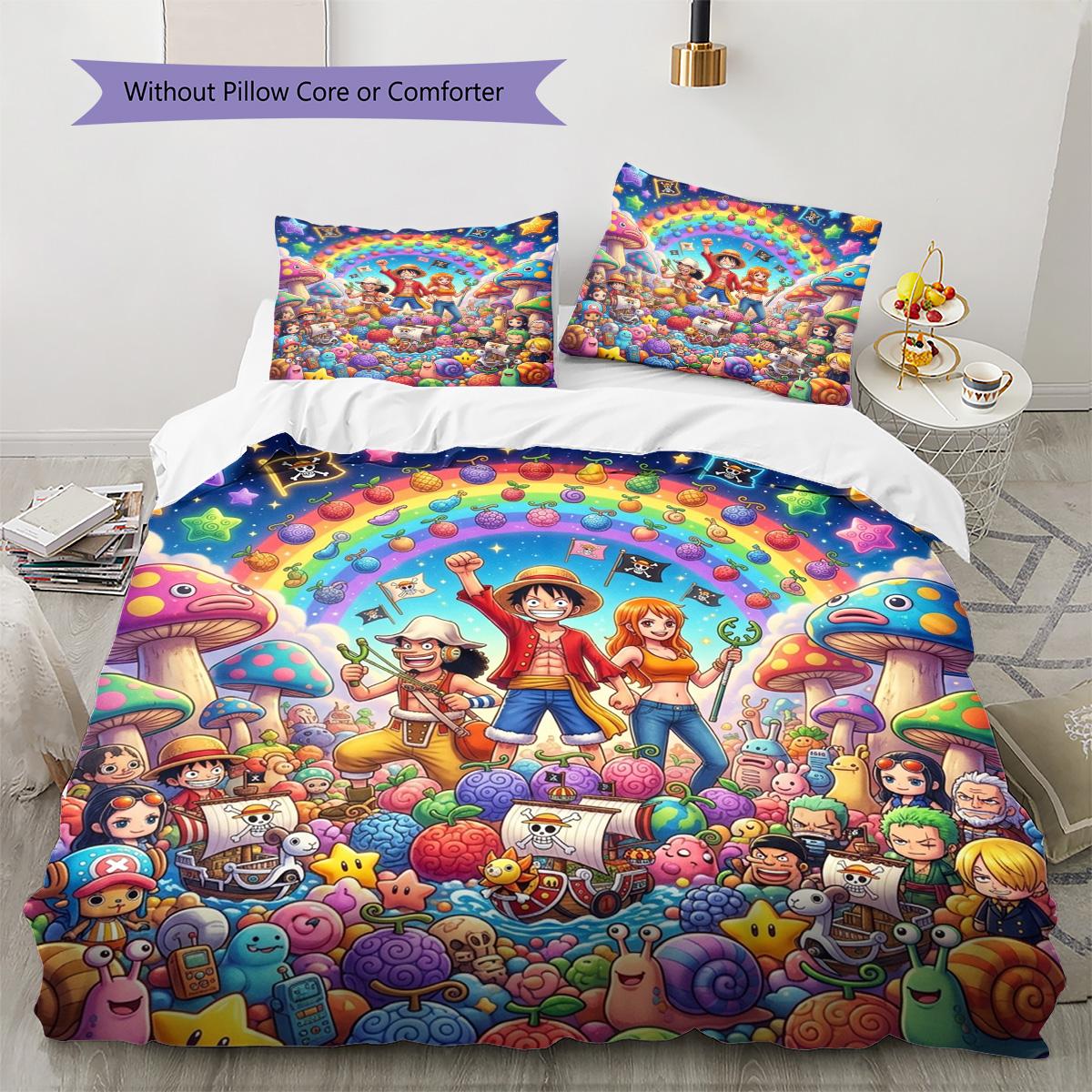 One Piece Luffy Pattern Bedding Quilt Set Quilt Cover Pillowcase Home Decoration Birthday Gift (1 * duvet cover + 2 * pillowcase, without core) 135x200cm
One Piece Luffy Pattern Bedding Quilt Set Quilt Cover Pillowcase Home Decoration Birthday Gift (1 * duvet cover + 2 * pillowcase, without core) 135x200cm