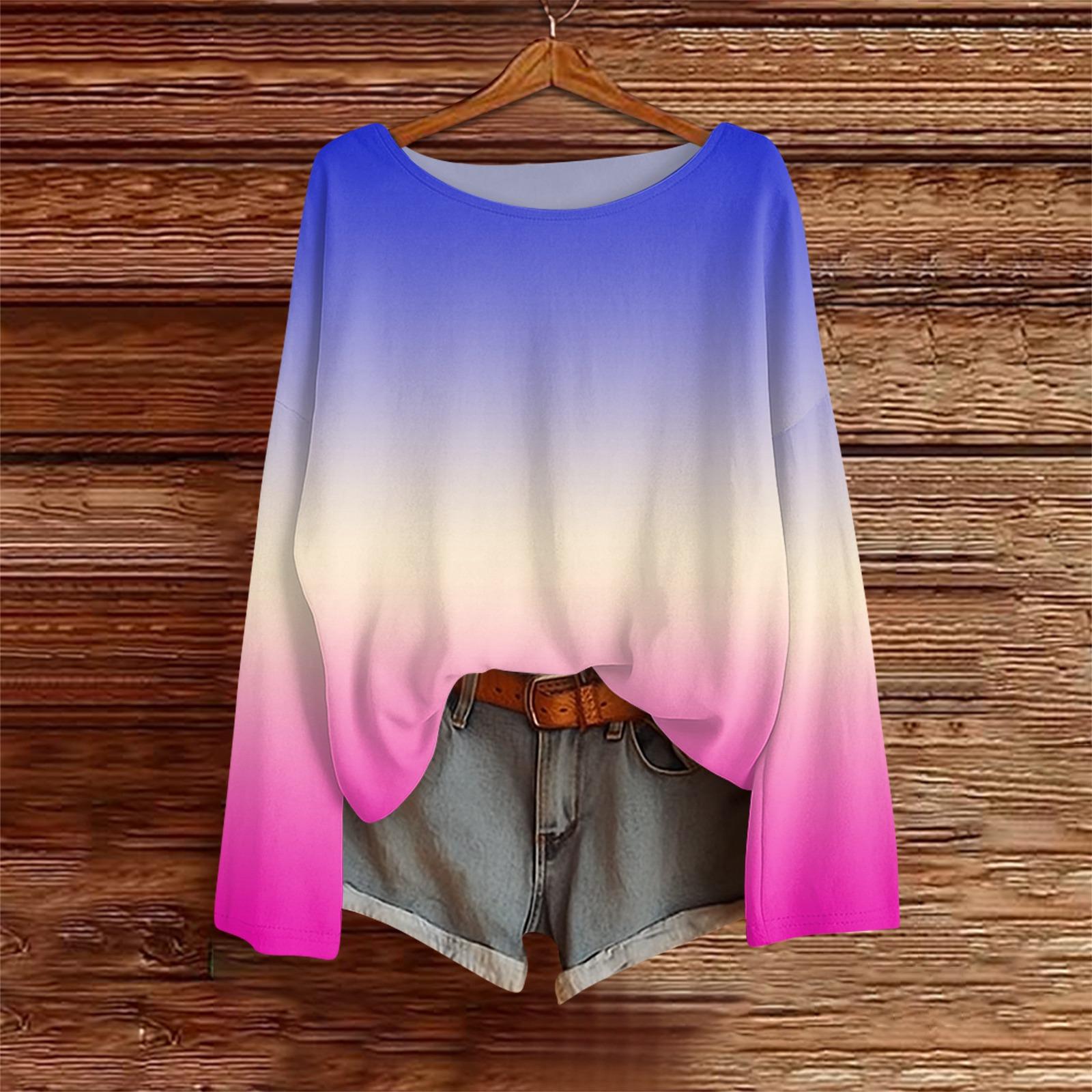 Long Sleeve Shirts For Women Printed Tees Blouses Casual Plus Size Basic Tops Pullover M
Long Sleeve Shirts For Women Printed Tees Blouses Casual Plus Size Basic Tops Pullover M