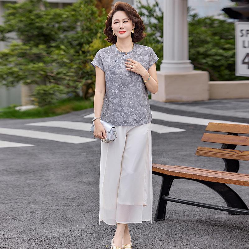 2026 Summer New Plus Size Short Sleeve Suit: Stylish Two-Piece Set for Middle-Aged and Elderly Women 2XL сірий колір
2026 Summer New Plus Size Short Sleeve Suit: Stylish Two-Piece Set for Middle-Aged and Elderly Women 2XL сірий колір