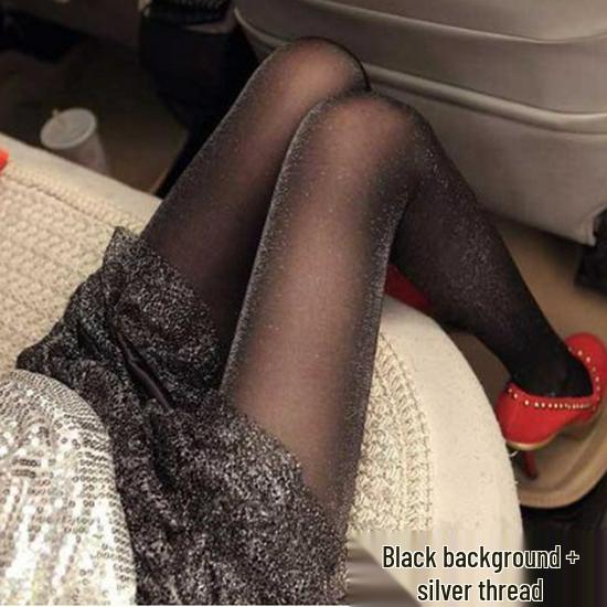 Pearlescent Glitter Lurex Pantyhose - Black, Open Crotch, Plus Size, Ultra-Thin, Sexy Silver Thread, Colorful and Shiny. Closed Crotch
Pearlescent Glitter Lurex Pantyhose - Black, Open Crotch, Plus Size, Ultra-Thin, Sexy Silver Thread, Colorful and Shiny. Closed Crotch