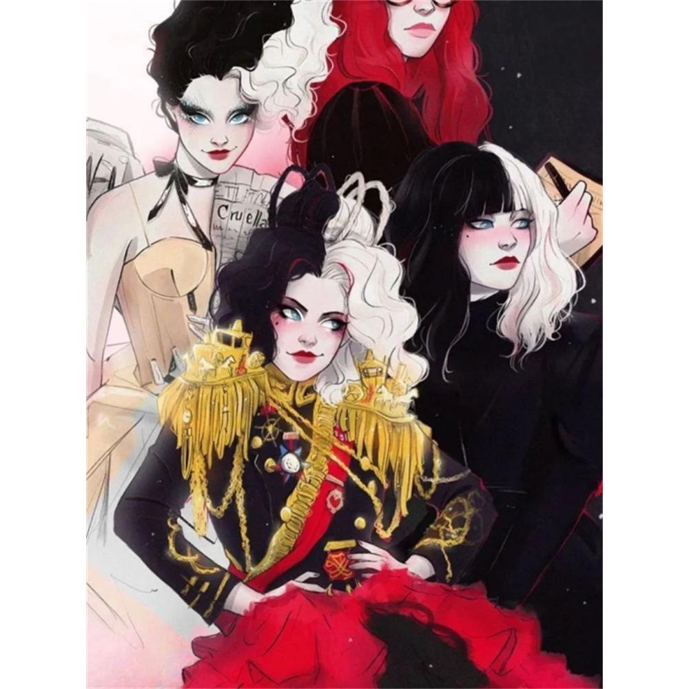 Disney 5D DIY Diamond Painting Black and White Cruella De Vil Group Illustration Embroidered Mosaic Cross Stitch Home Decoration Gift Crafts Round 20x30cm
Disney 5D DIY Diamond Painting Black and White Cruella De Vil Group Illustration Embroidered Mosaic Cross Stitch Home Decoration Gift Crafts Round 20x30cm