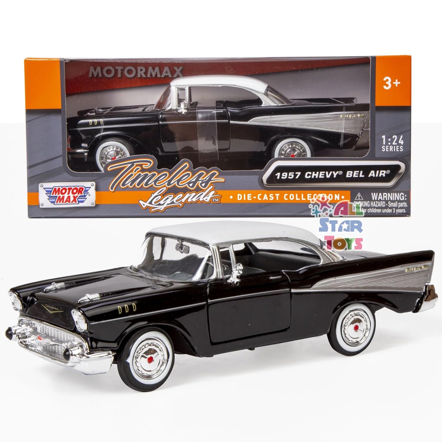 Motormax Масштабный литой автомобиль-модель Chevrolet Bel Air 1957 1/24 (черный) чёрный
Motormax Масштабный литой автомобиль-модель Chevrolet Bel Air 1957 1/24 (черный) чёрный