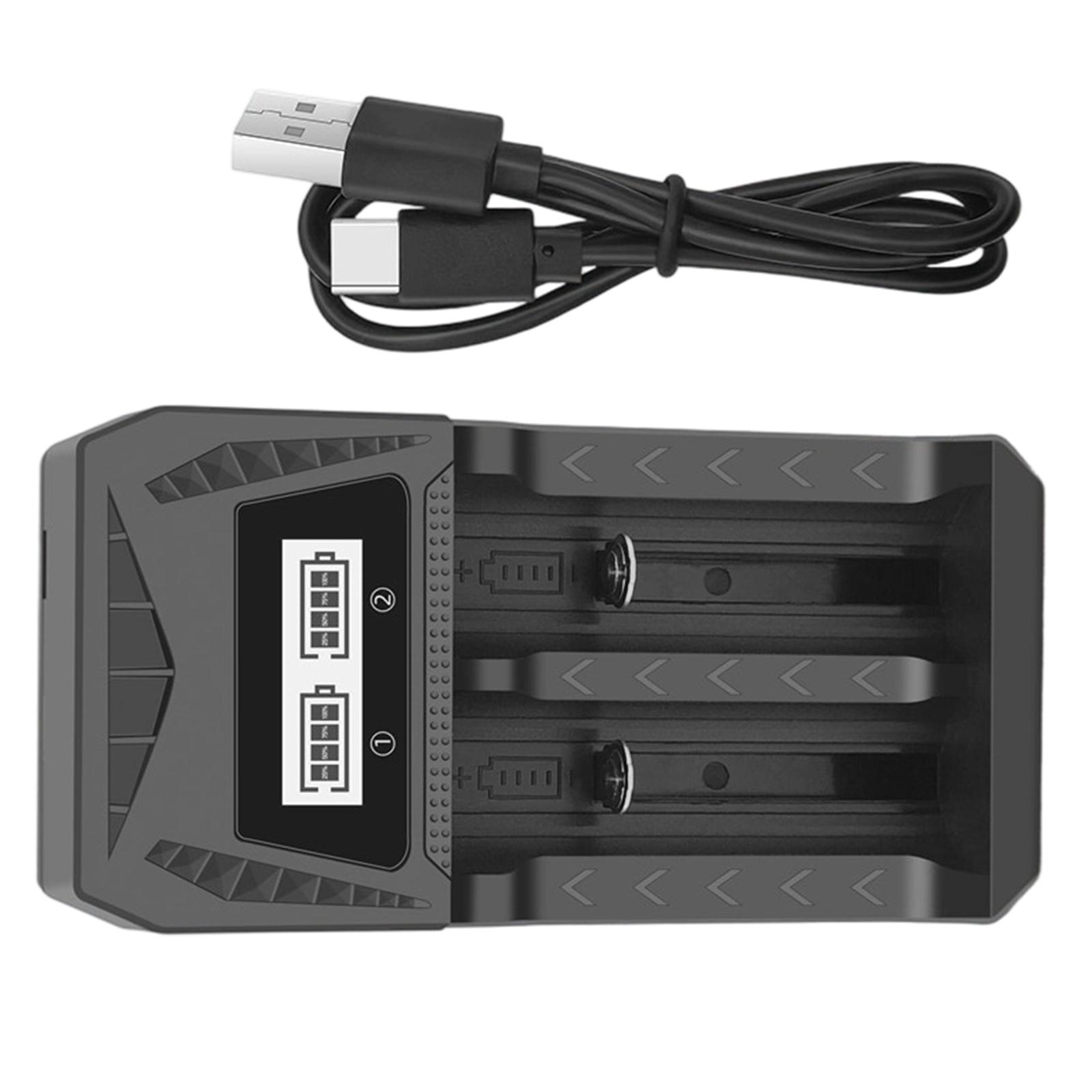 Type C Rechargeable Double Slot Battery Charging With Temperature Control LCD Display For 18650 21700 2A 3A Batteries 1
Type C Rechargeable Double Slot Battery Charging With Temperature Control LCD Display For 18650 21700 2A 3A Batteries 1