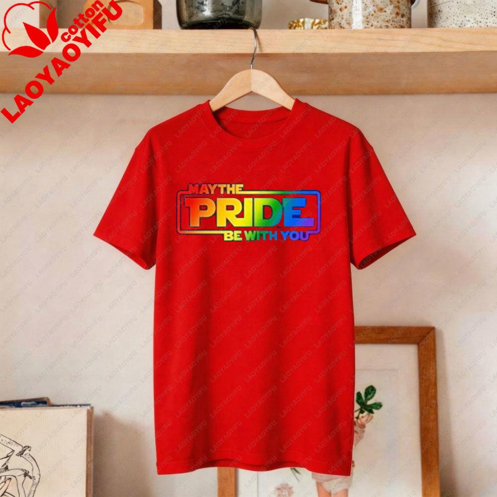 May The Pride Be with You Shirt Pride Month Colorful Rainbow Creative Pattern Print T Shirt LGBT Support Women Unisex Summer Tee 4XL
May The Pride Be with You Shirt Pride Month Colorful Rainbow Creative Pattern Print T Shirt LGBT Support Women Unisex Summer Tee 4XL