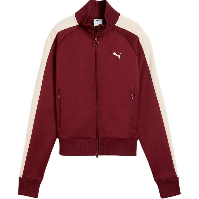 PUMA T7 Versatile Casual Color-Block Stand Collar Knit Full-Zip Short Jacket With Small Logo, Women s, Wine Red XL
PUMA T7 Versatile Casual Color-Block Stand Collar Knit Full-Zip Short Jacket With Small Logo, Women s, Wine Red XL