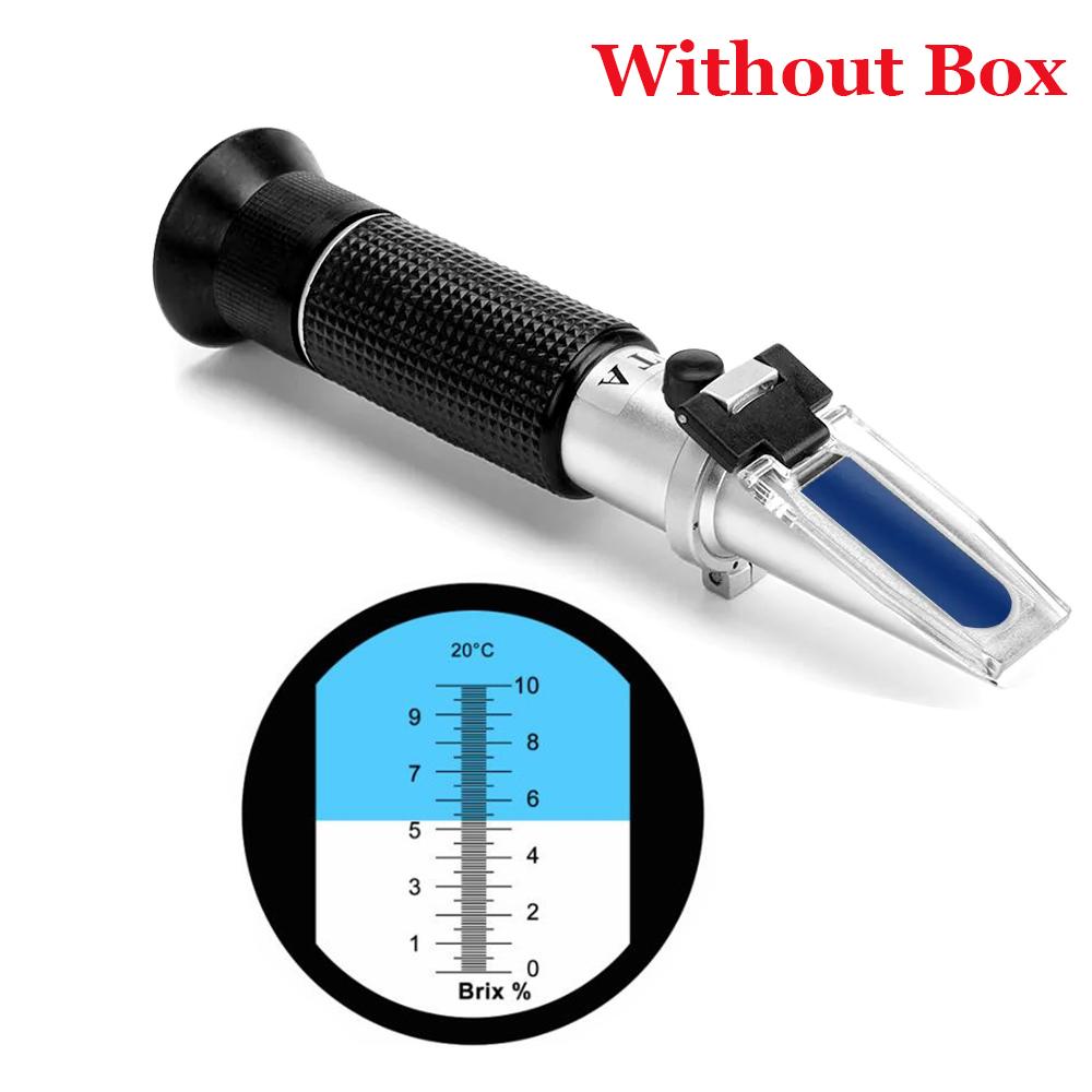 Ручний рефрактометр для вимірювання вмісту цукру (Brix) 0-10% Рефрактометр цукру ATC Тестер низької концентрації цукру Точність 0,1%
Ручний рефрактометр для вимірювання вмісту цукру (Brix) 0-10% Рефрактометр цукру ATC Тестер низької концентрації цукру Точність 0,1%