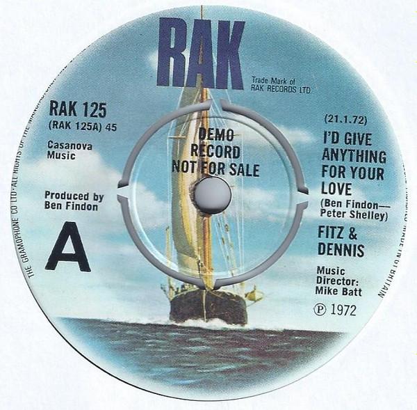 7-дюймовая пластинка FITZ DENNIS Id Give Anything For Your Love RAK125PROMO RAK 1972 UK Pop Б/у
7-дюймовая пластинка FITZ DENNIS Id Give Anything For Your Love RAK125PROMO RAK 1972 UK Pop Б/у