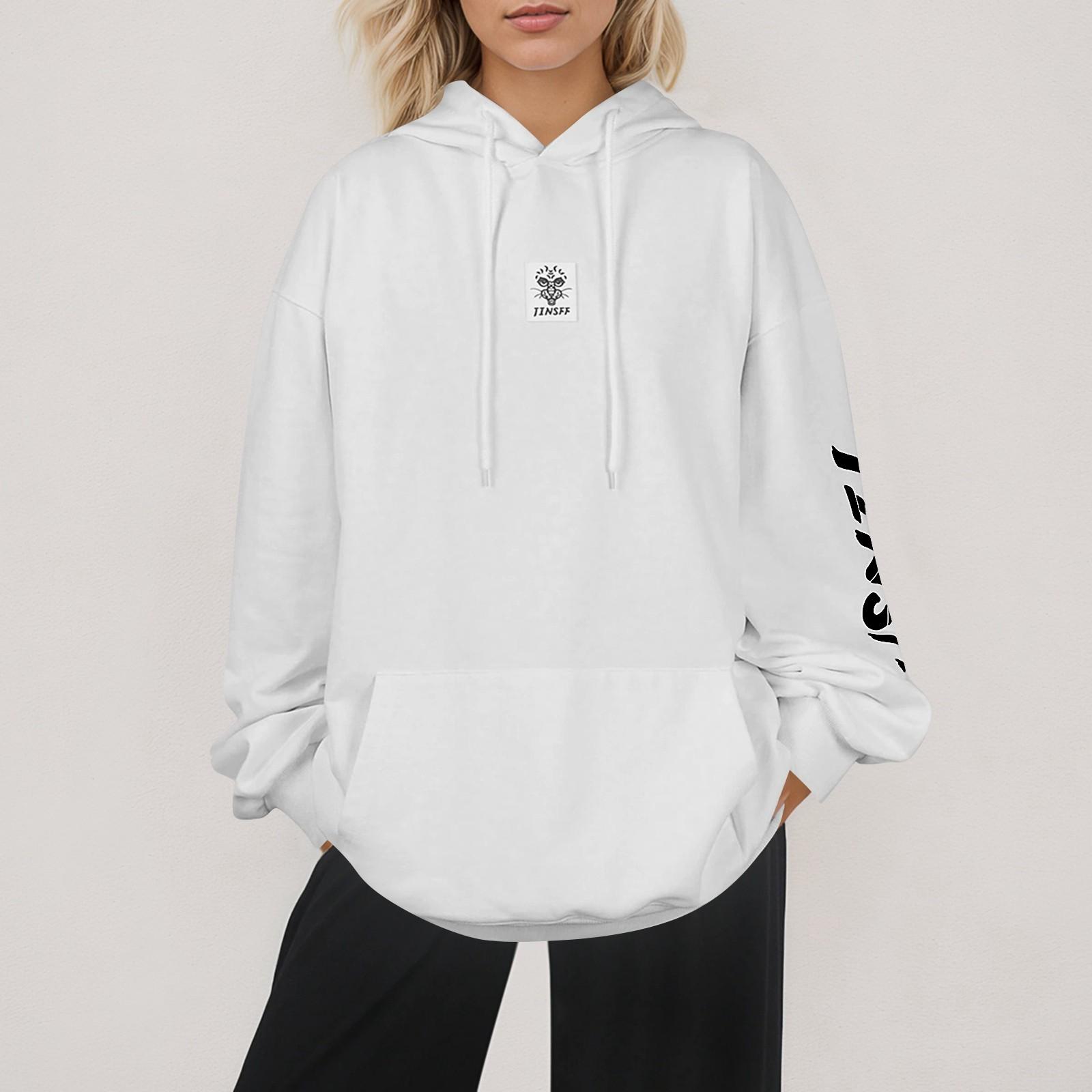 Женский свободный модный повседневный свитер с капюшоном с длинным рукавом и карманами XL белый
Женский свободный модный повседневный свитер с капюшоном с длинным рукавом и карманами XL белый