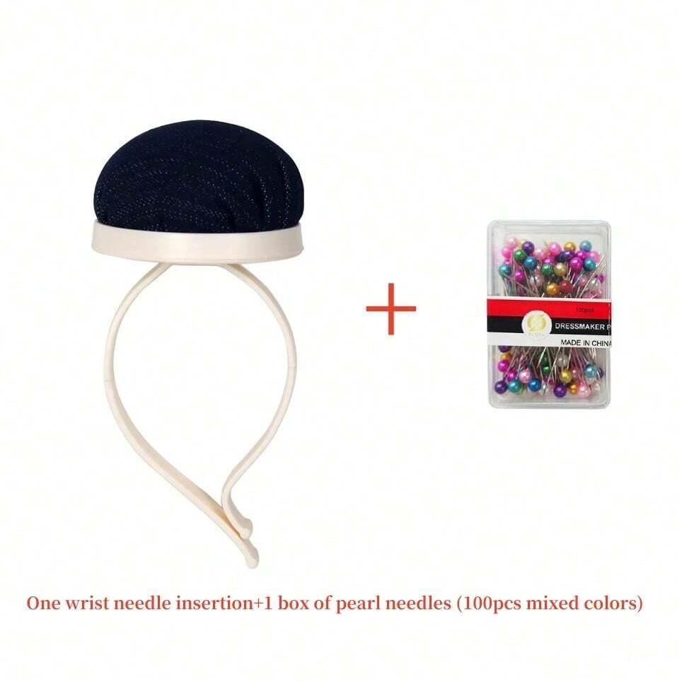 Wrist Needle Pad Round Denim Cross Stitch Accessories Sewing Temporary Storage Tool+100pcs Locating Patchwork Sewing Pins
Wrist Needle Pad Round Denim Cross Stitch Accessories Sewing Temporary Storage Tool+100pcs Locating Patchwork Sewing Pins