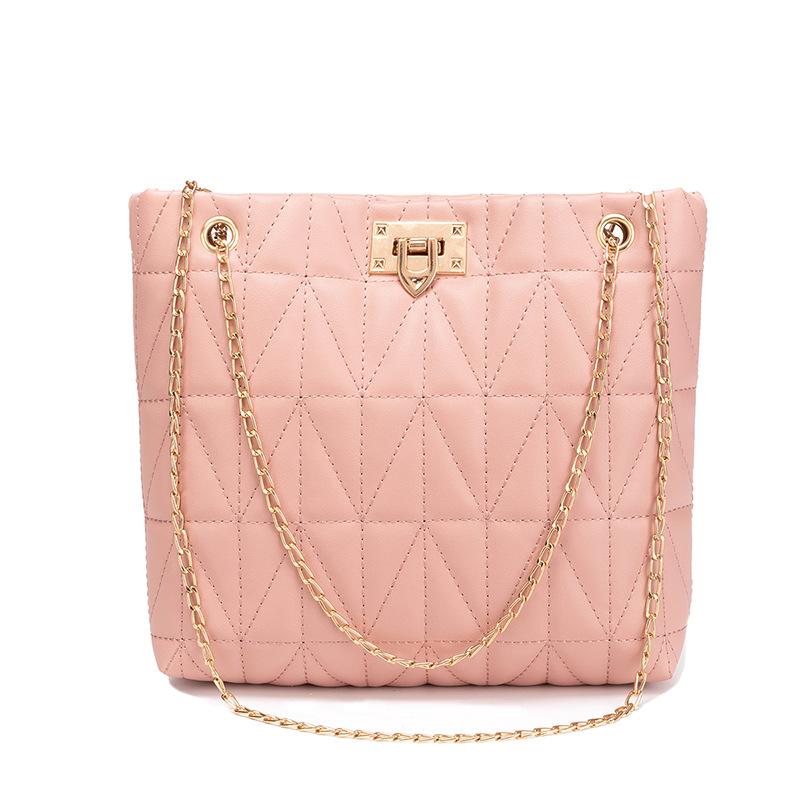 Casual chain bag personalized new niche design solid color shoulder messenger bag premium texture bucket bag women рожевий
Casual chain bag personalized new niche design solid color shoulder messenger bag premium texture bucket bag women рожевий