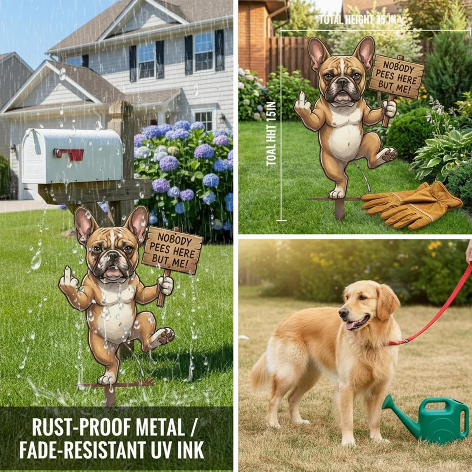 Metal Lawn Stake with Dog Design Holding Sign Garden Yard Decoration Outdoor Ground Ornament One Size
Metal Lawn Stake with Dog Design Holding Sign Garden Yard Decoration Outdoor Ground Ornament One Size