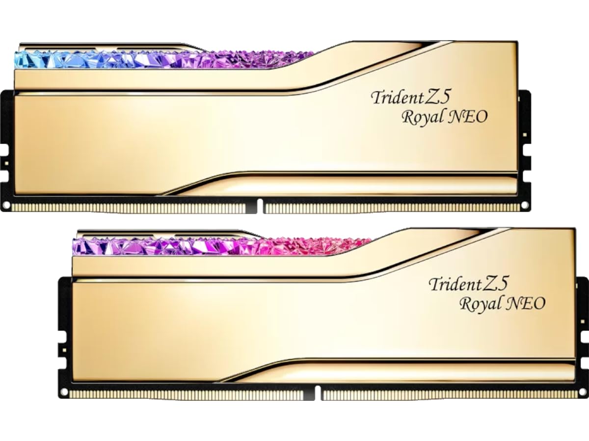 Пам ять DDR5 32GBKit x 2 OVERCLOCK WORKS придбати обмежену бонусну наклейку Trident Z5 ROYAL NEO RGB G.Skill DDR5-6400 (Диски на 16 ГБ) золотий
Пам ять DDR5 32GBKit x 2 OVERCLOCK WORKS придбати обмежену бонусну наклейку Trident Z5 ROYAL NEO RGB G.Skill DDR5-6400 (Диски на 16 ГБ) золотий