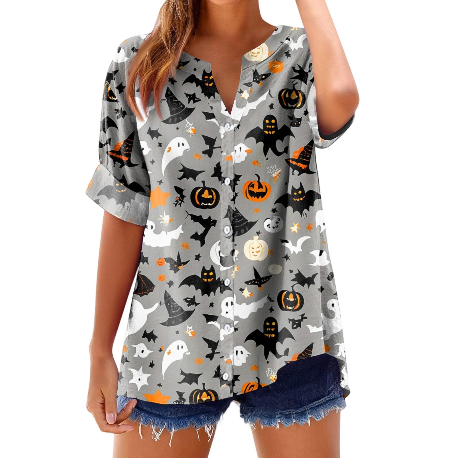 Women s Fashionable, Casual, Comfortable, Loose-Fitting Halloween Print Top S
Women s Fashionable, Casual, Comfortable, Loose-Fitting Halloween Print Top S
