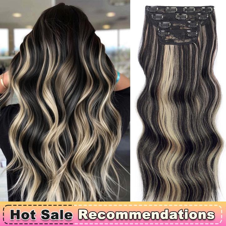 Atmospheric Wavy Seamless Hair Extensions Synthetic Hair Clip-In Natural-Looking Wig Multiple Colors Available Easily Increases Hair Volume C 24inches&1pc
Atmospheric Wavy Seamless Hair Extensions Synthetic Hair Clip-In Natural-Looking Wig Multiple Colors Available Easily Increases Hair Volume C 24inches&1pc
