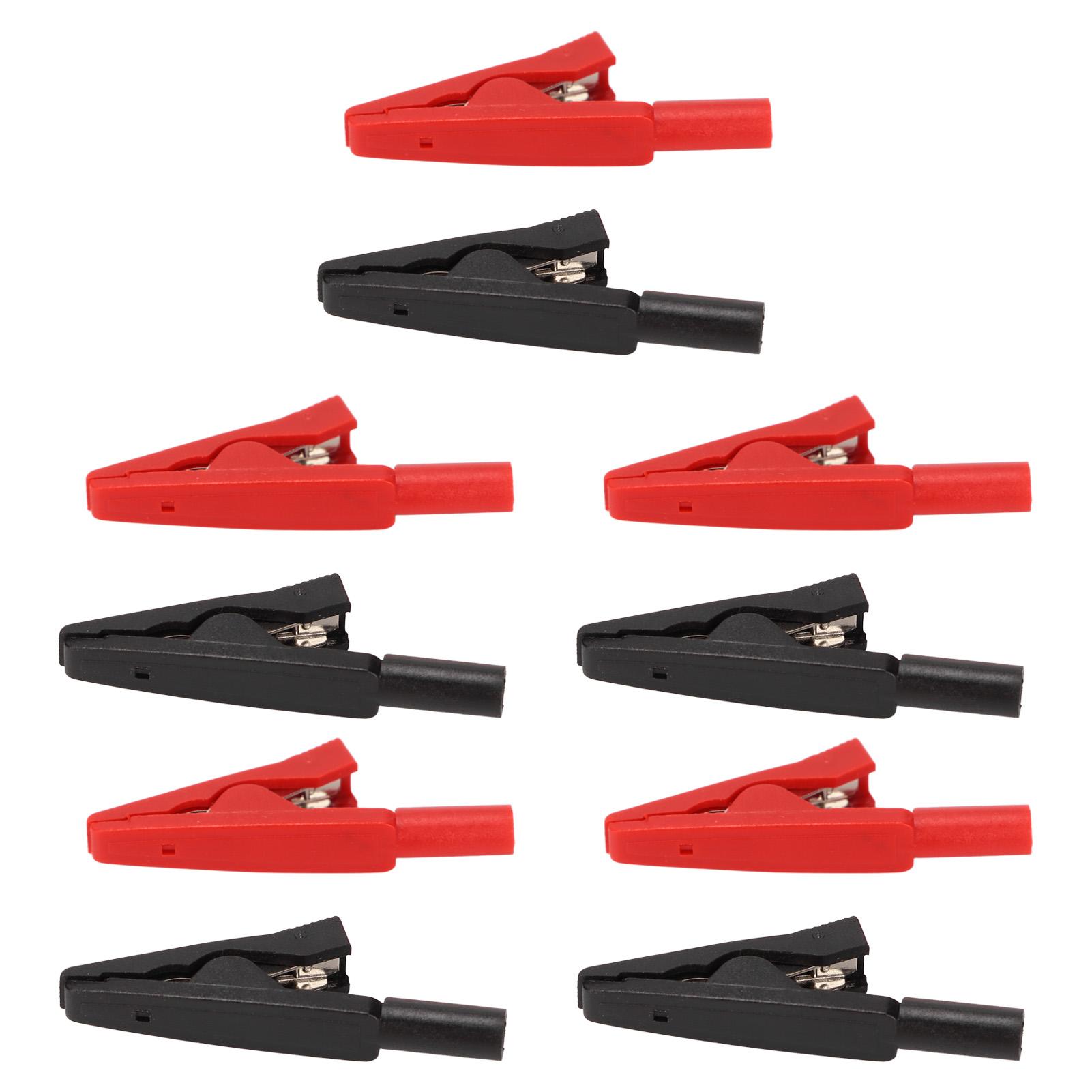 10Pcs 6mm Battery Clips Electrical Test Clamps with 2mm Banana Jack for Electronic Equipment
10Pcs 6mm Battery Clips Electrical Test Clamps with 2mm Banana Jack for Electronic Equipment