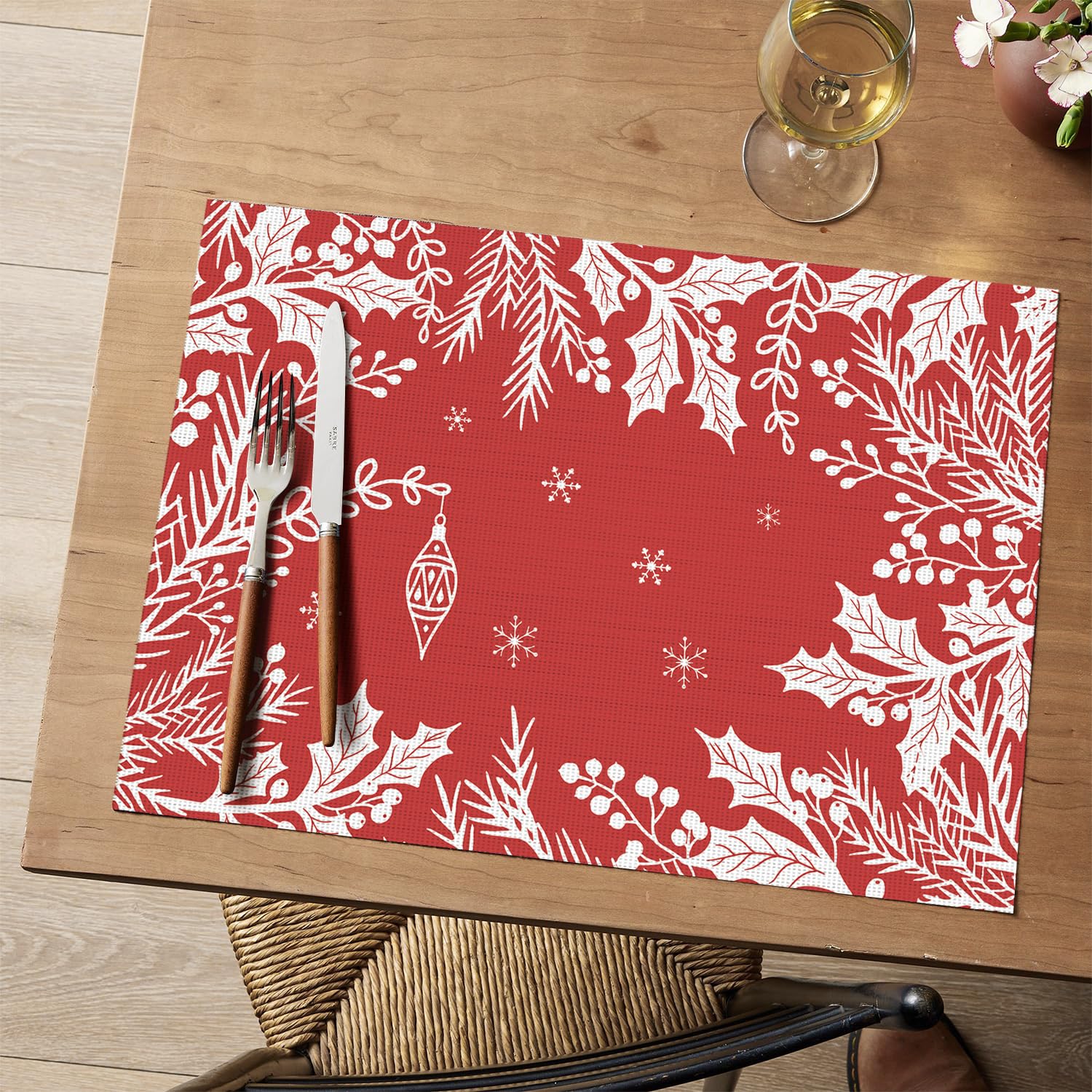 Dark Green Weed Wild Flower Vinyl Plastic Placemats Set of 4, 12x18 Inch Woven Washable Non-Slip PVC Place Mats for Party Kitchen Dining Decor 12 x 18 , Rectangular Set of 4
Dark Green Weed Wild Flower Vinyl Plastic Placemats Set of 4, 12x18 Inch Woven Washable Non-Slip PVC Place Mats for Party Kitchen Dining Decor 12 x 18 , Rectangular Set of 4