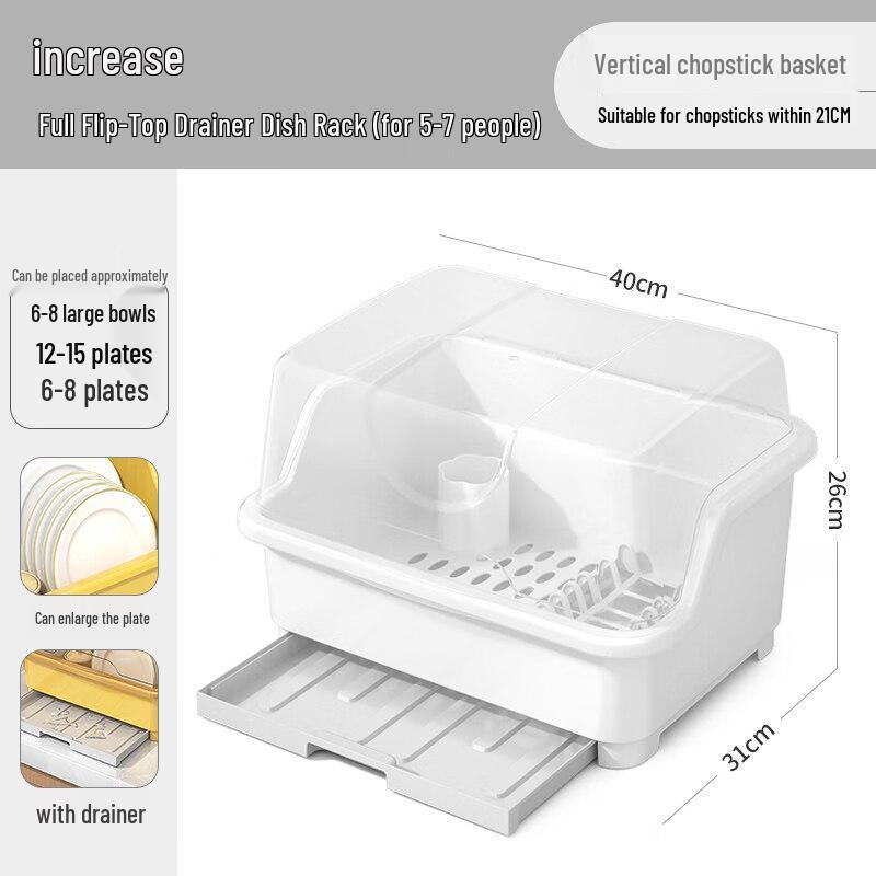 Kitchen Dish Drying Rack with Lid
Kitchen Dish Drying Rack with Lid