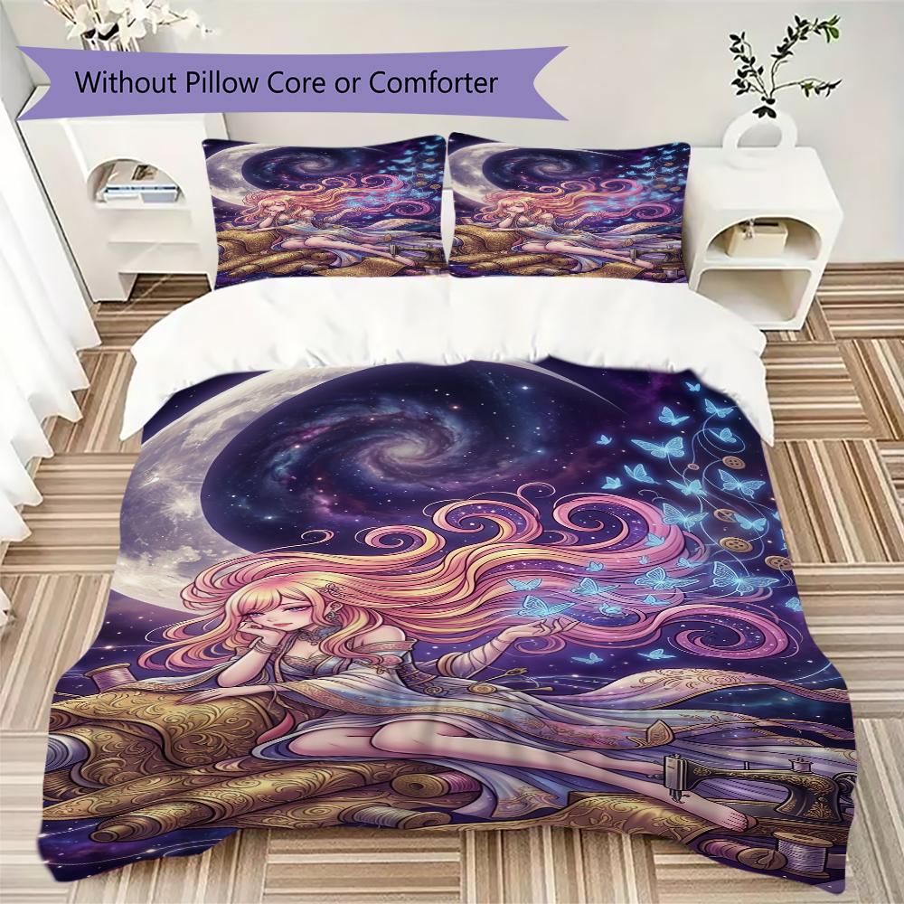 Beautiful anime style, sea dream Pattern Bedding,Quilt Set Quilt Cover Pillowcase Home Birthday Gift (1 * duvet cover + 2 * pillowcase, without core) 135x200cm
Beautiful anime style, sea dream Pattern Bedding,Quilt Set Quilt Cover Pillowcase Home Birthday Gift (1 * duvet cover + 2 * pillowcase, without core) 135x200cm