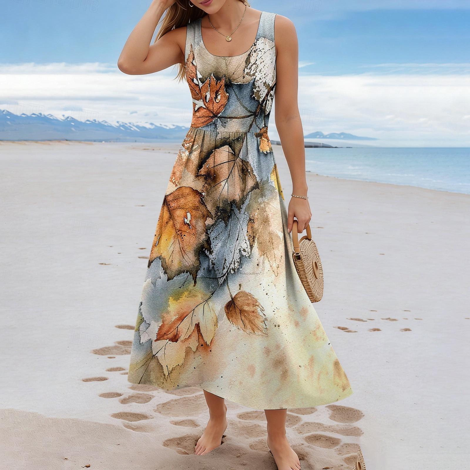 Ladies floral summer casual and fashionable sleeveless long dress XL хакі
Ladies floral summer casual and fashionable sleeveless long dress XL хакі