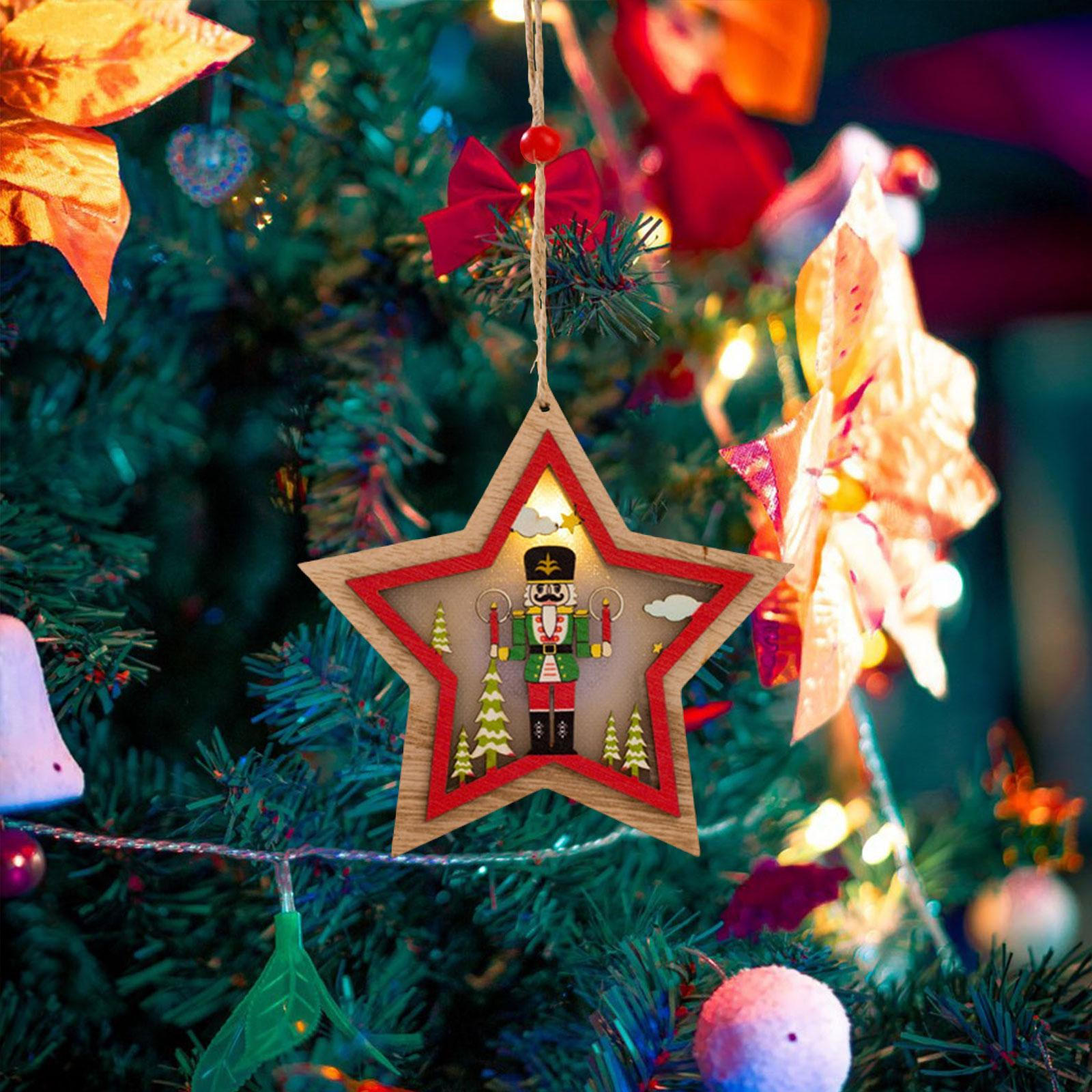 Різдвяні прикраси Святкова сцена Налаштування Сяюче дерево Підвіска Освітлені прикраси для Christmas Stars
Різдвяні прикраси Святкова сцена Налаштування Сяюче дерево Підвіска Освітлені прикраси для Christmas Stars