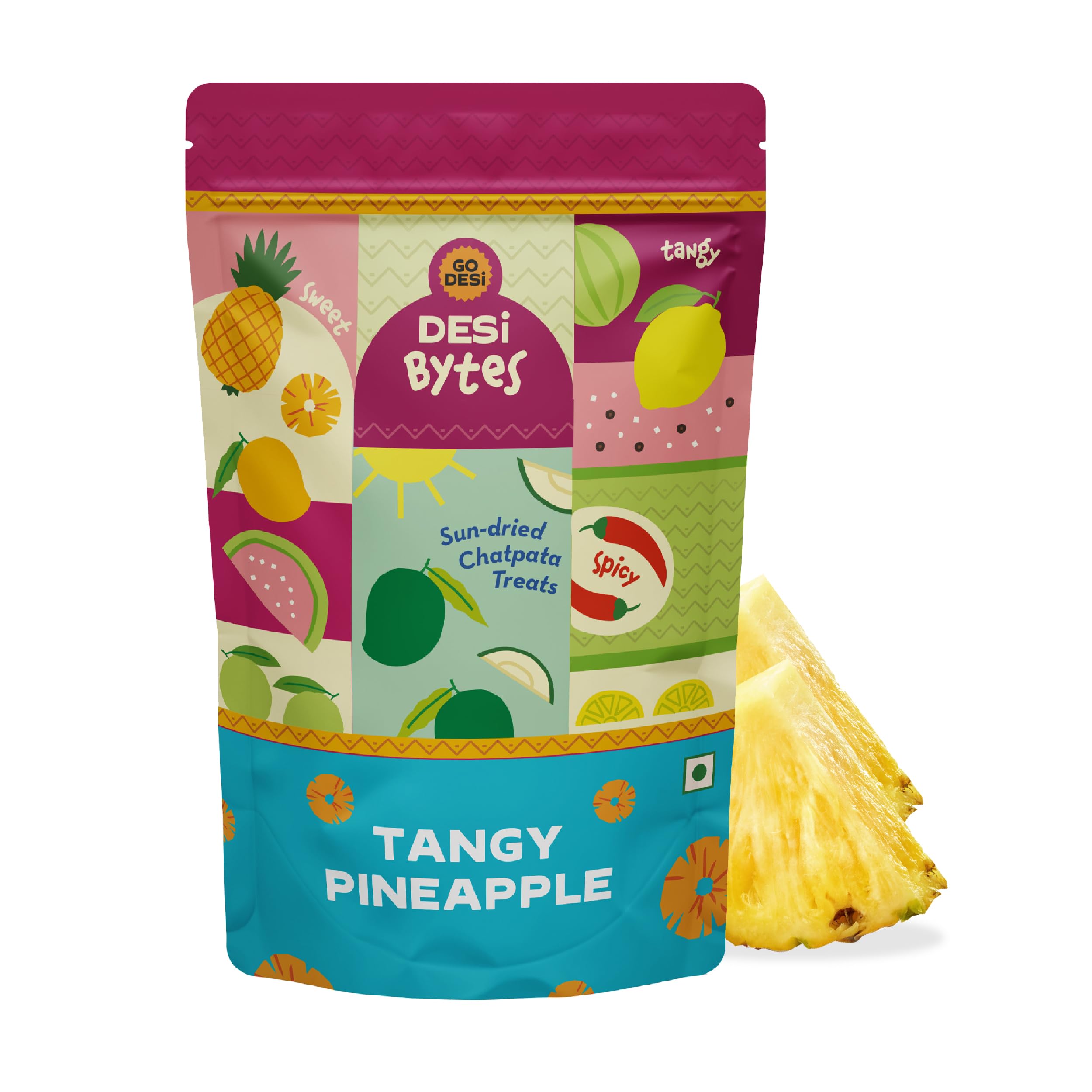 GO DESi Tangy Pineapple Candy, 150g, Fruit Snacks, Bites, Dehydrated
GO DESi Tangy Pineapple Candy, 150g, Fruit Snacks, Bites, Dehydrated