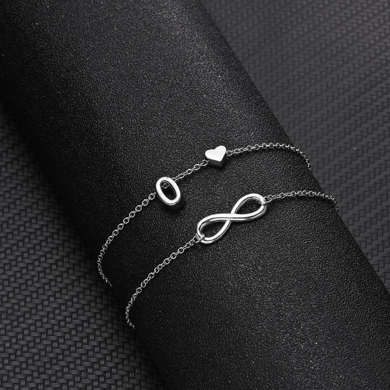 Bohemia A-Z Letter Initial Anklet For Women Silver Color Initial Heart Anklet Bracelet Leg Chain Beach Party Travel Foot Jewelry
Bohemia A-Z Letter Initial Anklet For Women Silver Color Initial Heart Anklet Bracelet Leg Chain Beach Party Travel Foot Jewelry