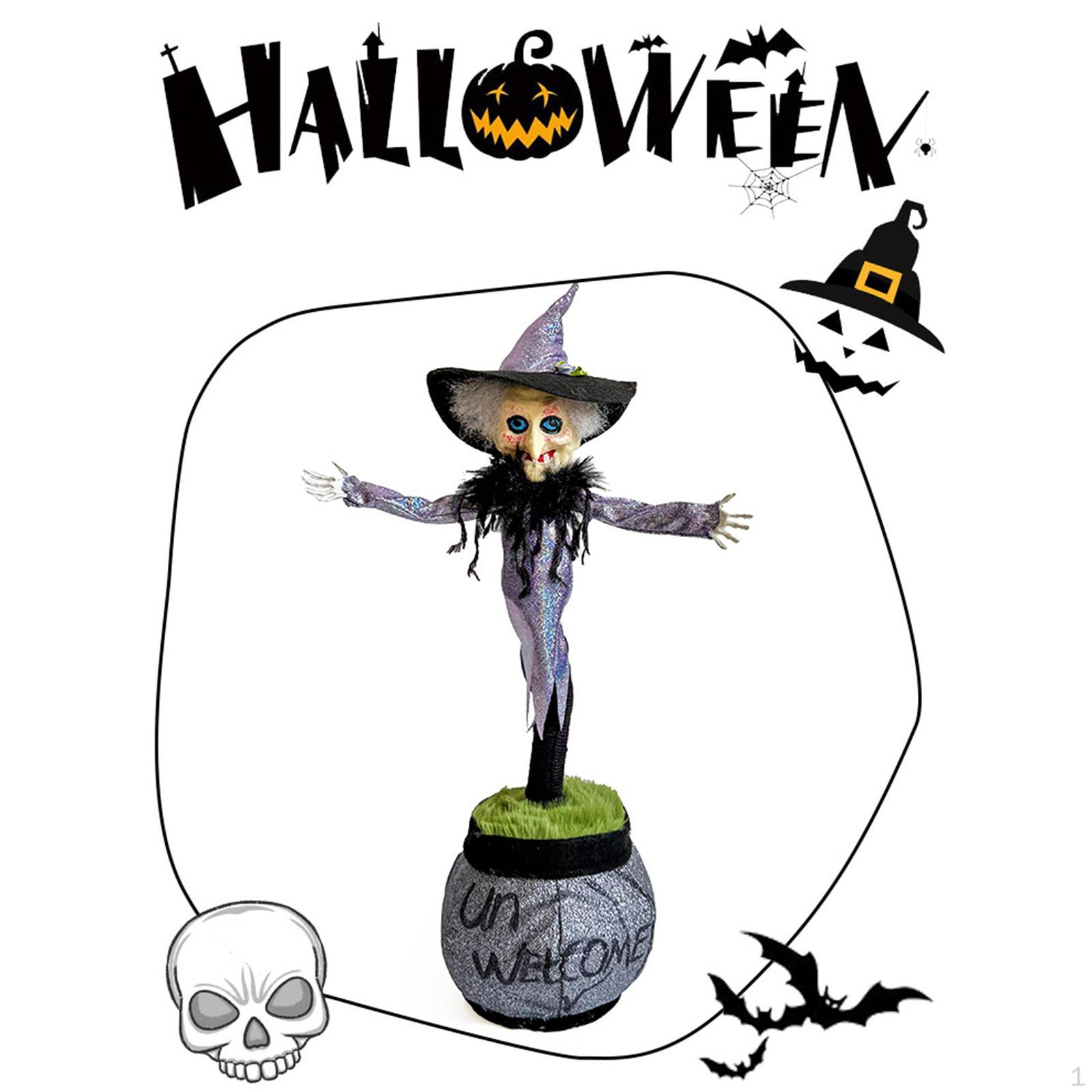 Electronic Rotating Halloween Witch Toy Scary Sound Animated on Flower
Electronic Rotating Halloween Witch Toy Scary Sound Animated on Flower