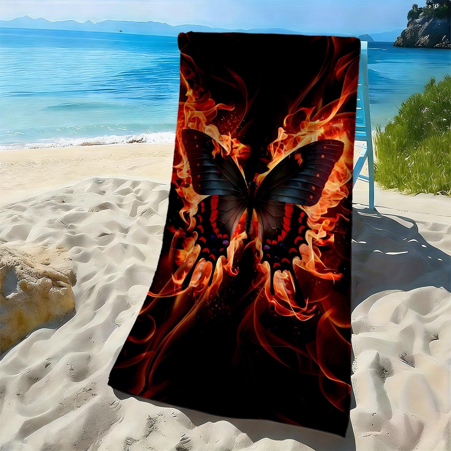 Mysterious Flame Butterfly Pattern polyester microfiber beach towel is highly absorbent, suitable for swimming and beach outings W40*H60(CM)
Mysterious Flame Butterfly Pattern polyester microfiber beach towel is highly absorbent, suitable for swimming and beach outings W40*H60(CM)
