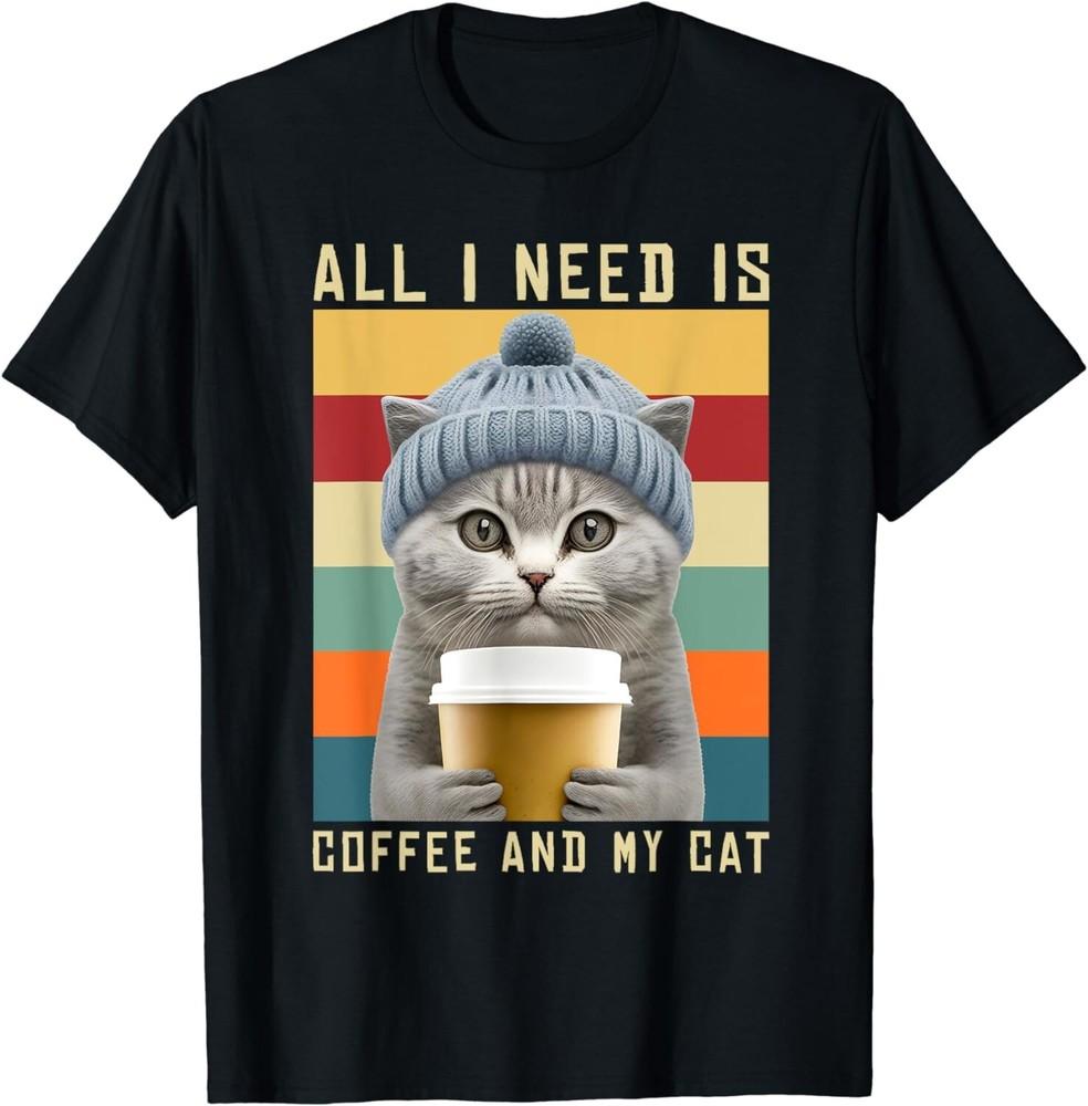 Funny Coffee Cats All I Need Is Coffee And My Cat Outfit Gift T-Shirt L
Funny Coffee Cats All I Need Is Coffee And My Cat Outfit Gift T-Shirt L