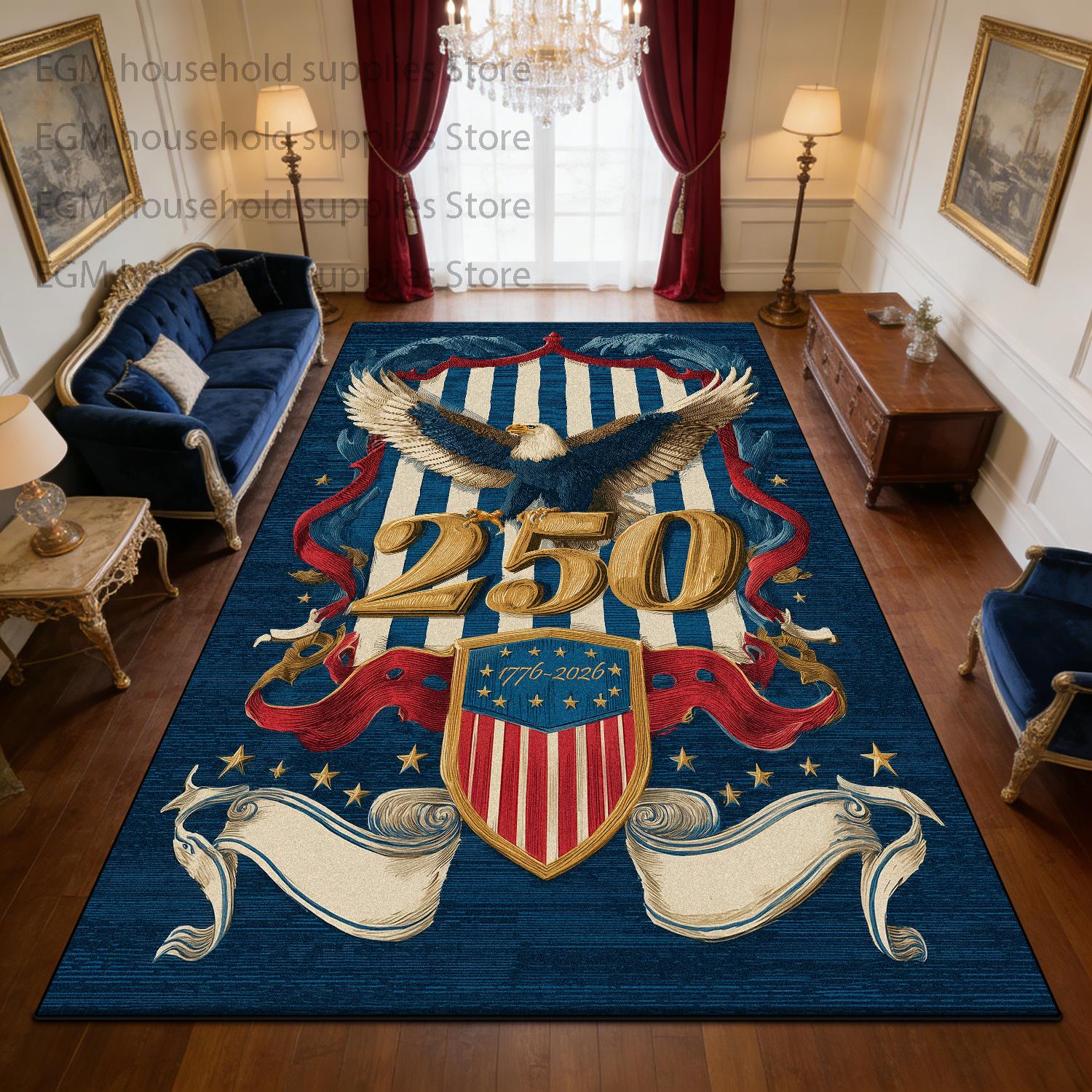 American Style Carpet 250 Anniversary Celebration Decoration Living Room Pile Fabric Rug Washable Non-slip Office Mats Bedroom 60x90cm
American Style Carpet 250 Anniversary Celebration Decoration Living Room Pile Fabric Rug Washable Non-slip Office Mats Bedroom 60x90cm