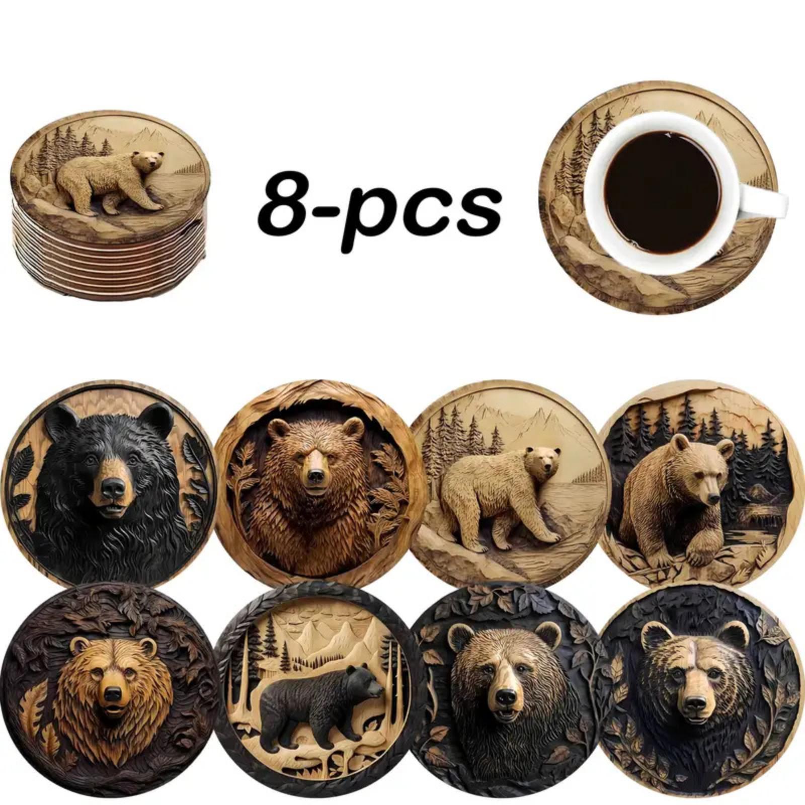 8-Piece Set Wooden Coasters Tribal Style Art Drink Coasters Heat Resistant Non-Slip Mandala Design Suitable for Beverage Protection One Size
8-Piece Set Wooden Coasters Tribal Style Art Drink Coasters Heat Resistant Non-Slip Mandala Design Suitable for Beverage Protection One Size