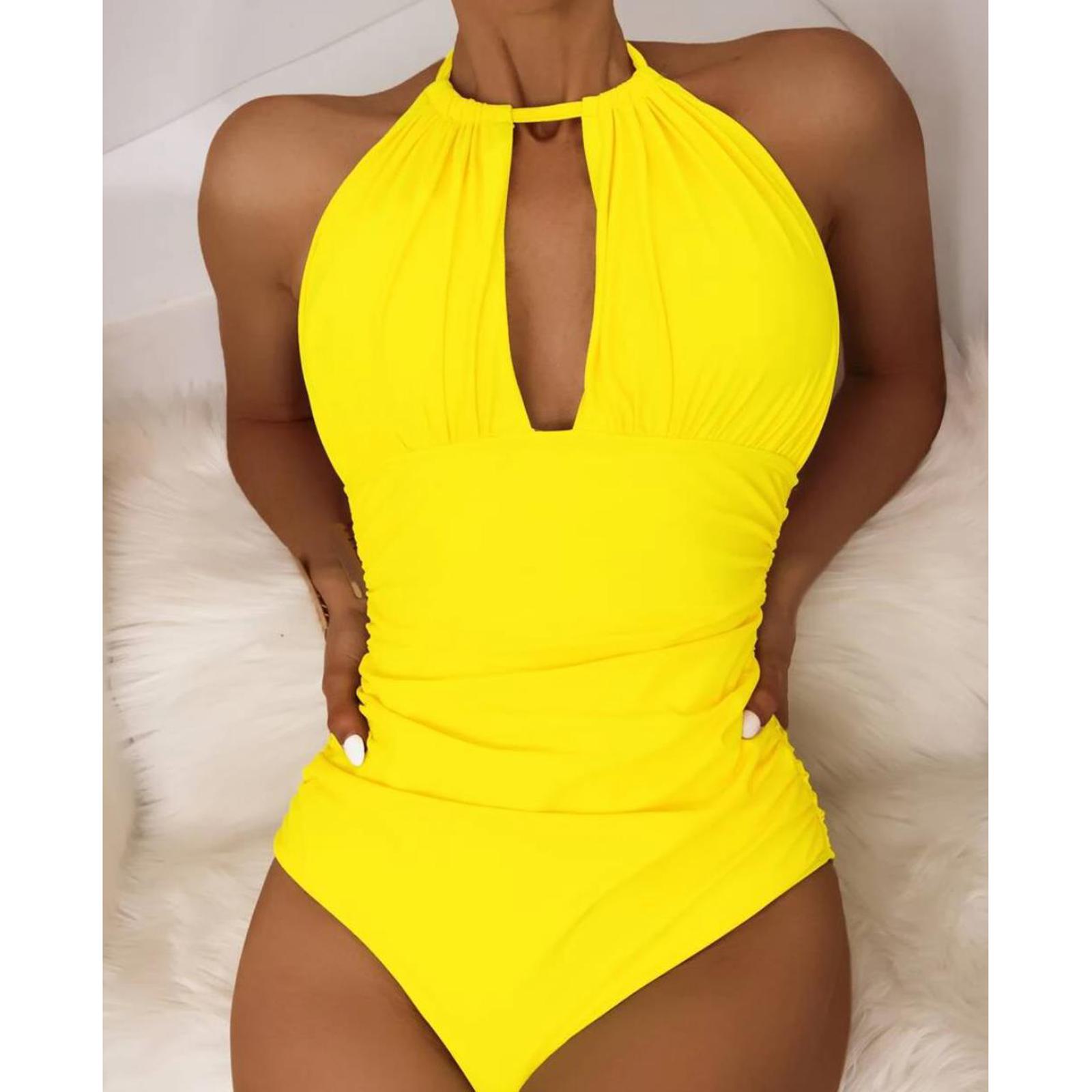 Женский цельный бикини, сексуальный купальный костюм с высокой талией, пляжный купальник, женский летний купальник XL
Женский цельный бикини, сексуальный купальный костюм с высокой талией, пляжный купальник, женский летний купальник XL