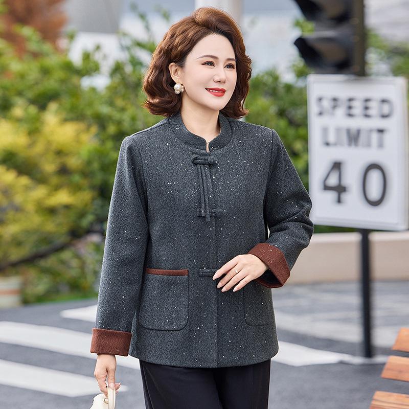 Mom s New Chinese Style Frog Button Jacket for Middle-Aged & Elderly Women - Spring & Autumn Temperament Top 2XL (105-120 lbs) темно-сірий
Mom s New Chinese Style Frog Button Jacket for Middle-Aged & Elderly Women - Spring & Autumn Temperament Top 2XL (105-120 lbs) темно-сірий
