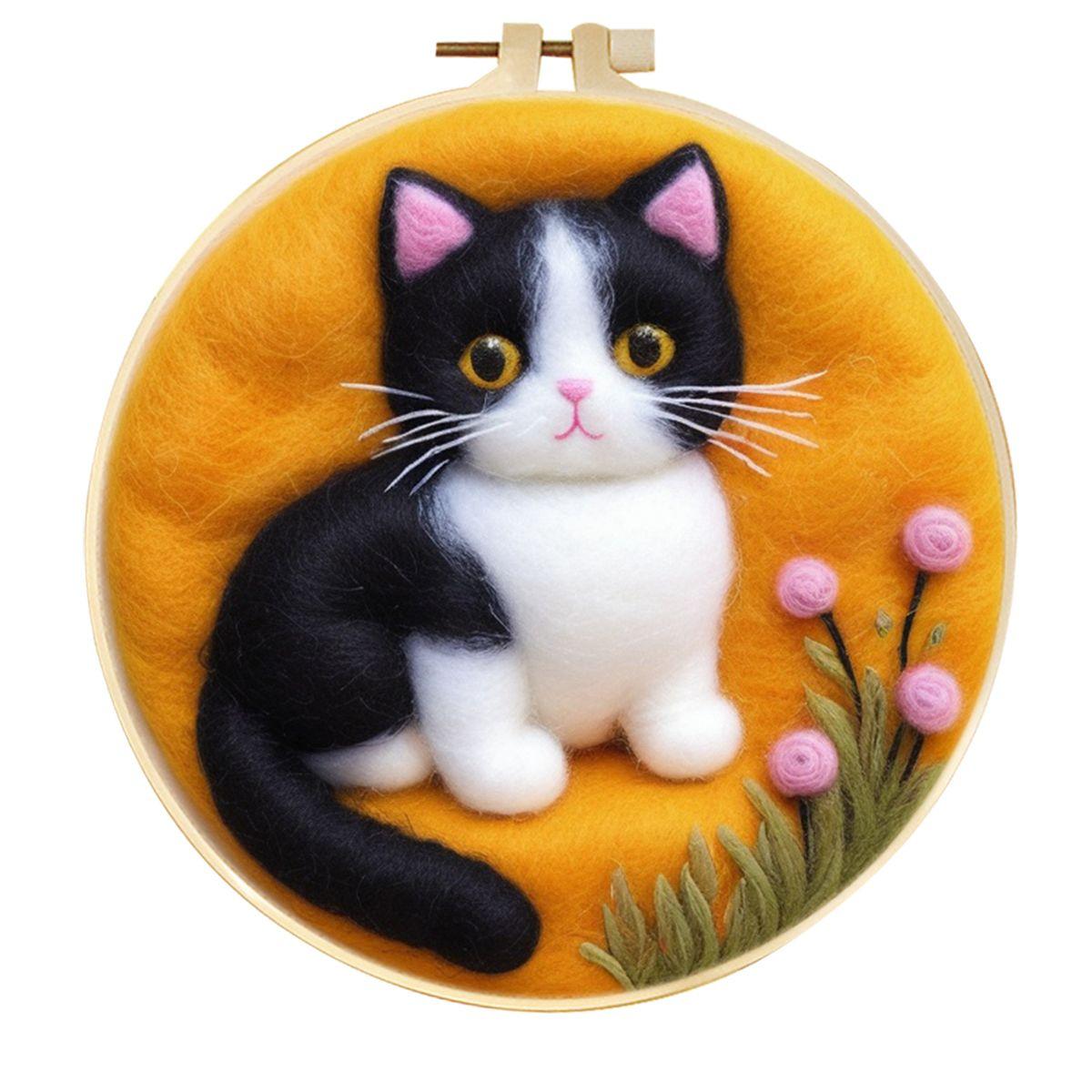 CHENISTORY 20x20cm Needle Felting Kit Starter Creative Cats dogs Wool Felting Painting Set for Beginners Diy Craft Ideas Gift
CHENISTORY 20x20cm Needle Felting Kit Starter Creative Cats dogs Wool Felting Painting Set for Beginners Diy Craft Ideas Gift