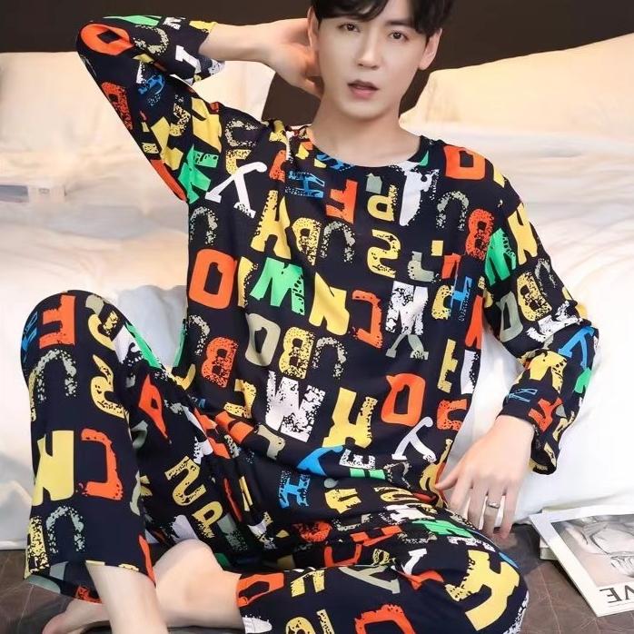 Мужские пижамы с длинными рукавами, длинные брюки, осенне-зимняя домашняя одежда больших размеров, комплект из двух предметов, одежда для сна, домашняя одежда, молодежная ночная одежда 2XL разноцветный
Мужские пижамы с длинными рукавами, длинные брюки, осенне-зимняя домашняя одежда больших размеров, комплект из двух предметов, одежда для сна, домашняя одежда, молодежная ночная одежда 2XL разноцветный