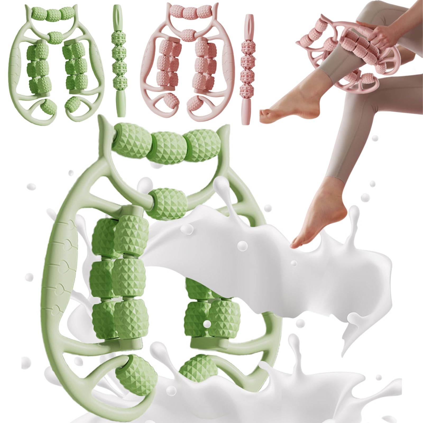 Ring Massager Thigh Massage Roller 2 Piece Set Foot Massage Roller Fascia Roller Leg Slimming Roller Muscle Relaxation Forearm Elbow Hand Arm Neck
Ring Massager Thigh Massage Roller 2 Piece Set Foot Massage Roller Fascia Roller Leg Slimming Roller Muscle Relaxation Forearm Elbow Hand Arm Neck