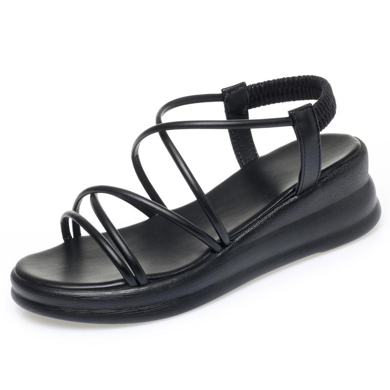 Fashion AIYUQI 2025 new women s sandals Thick-soled strappy Roman flat sandals for women Large size comfortable beach shoes female 35 чёрный
Fashion AIYUQI 2025 new women s sandals Thick-soled strappy Roman flat sandals for women Large size comfortable beach shoes female 35 чёрный