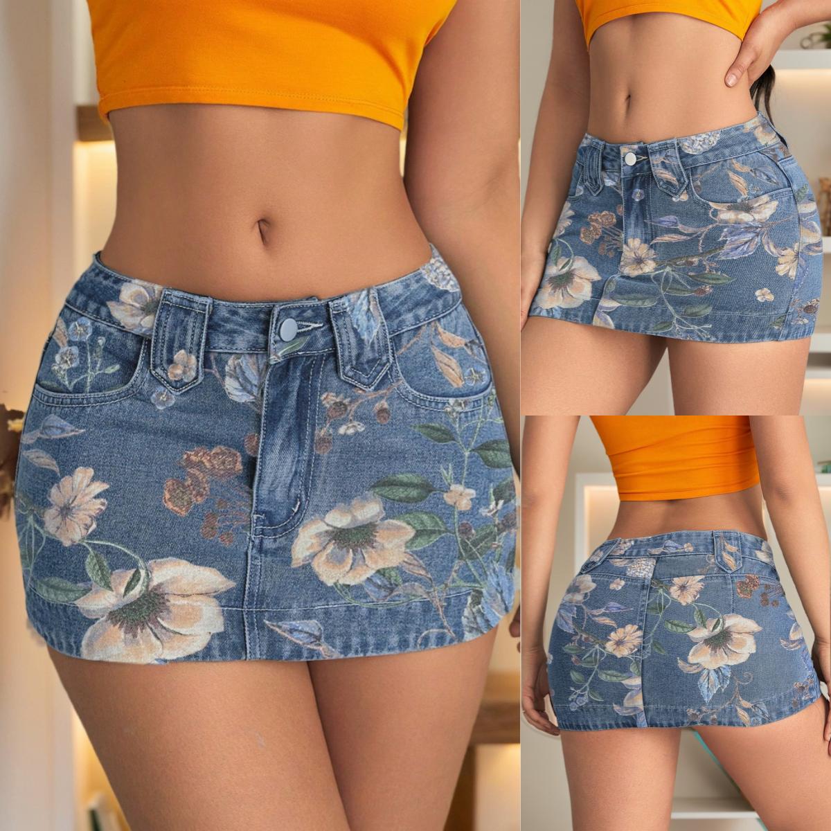 Rose Beauty A Rave Y2K 90s Vintage Floral Print Slant Pocket Denim Mini Skirt For Summer Outfit XS синий
Rose Beauty A Rave Y2K 90s Vintage Floral Print Slant Pocket Denim Mini Skirt For Summer Outfit XS синий