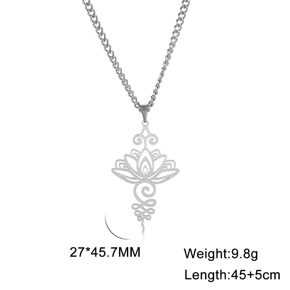 Cazador Gold Color Yoga Unalome Lotus Flower Pendant Necklace Stainless Steel Jewelry for Women Vintage Buddhism Spiritual Gift 45-50 cm
Cazador Gold Color Yoga Unalome Lotus Flower Pendant Necklace Stainless Steel Jewelry for Women Vintage Buddhism Spiritual Gift 45-50 cm