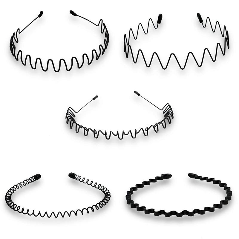 1PC Unisex Black Elastic Non Slip Simple Metal Headbands For Men Women Wavy Hairband Spring Hair Hoop Fashion Hair Accessories
1PC Unisex Black Elastic Non Slip Simple Metal Headbands For Men Women Wavy Hairband Spring Hair Hoop Fashion Hair Accessories