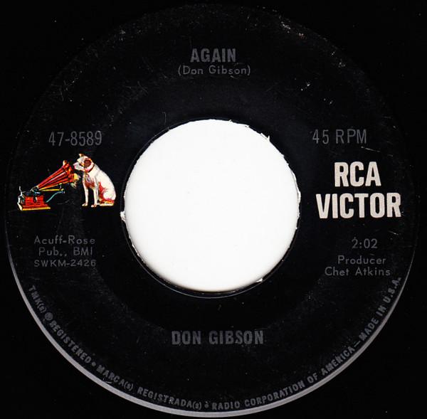 7inch Record DON GIBSON - Again / You re Going Away 478589 RCA VICTOR 1965 US Country/Folk Used
7inch Record DON GIBSON - Again / You re Going Away 478589 RCA VICTOR 1965 US Country/Folk Used