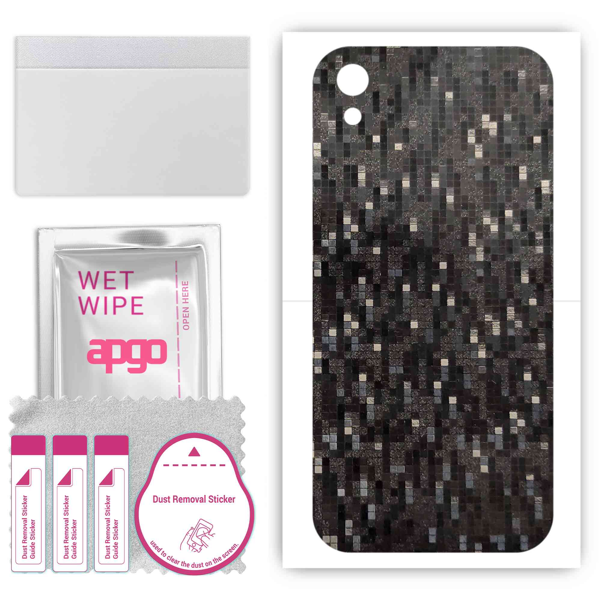 apgo Protective Skin Sticker for the back compatible with Honor Play 3e, Wrap Film, Foil, Vinyl - Pattern Carbon Black Pixel
apgo Protective Skin Sticker for the back compatible with Honor Play 3e, Wrap Film, Foil, Vinyl - Pattern Carbon Black Pixel
