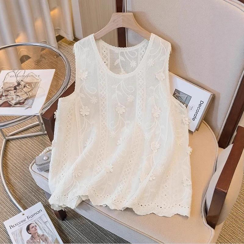 Summer Basic Vest T-Shirt Women Knitting Lace Sleeveless Hollow Style Tops Loose One size абрикосовий
Summer Basic Vest T-Shirt Women Knitting Lace Sleeveless Hollow Style Tops Loose One size абрикосовий